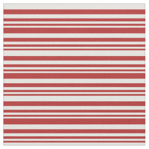 Red and White Lines/Stripes Pattern Fabric