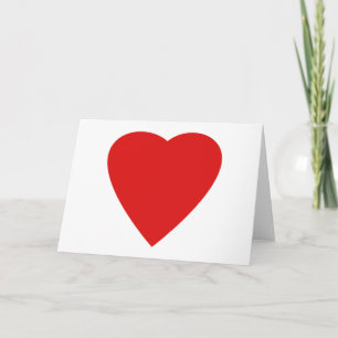 Red and White Love Heart Design. Card