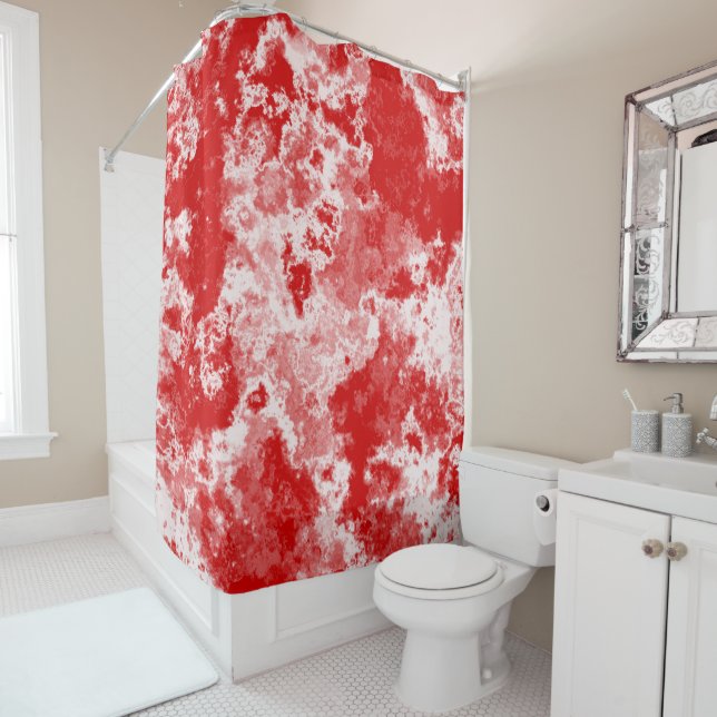 Red and White Marble abstract (In Situ)