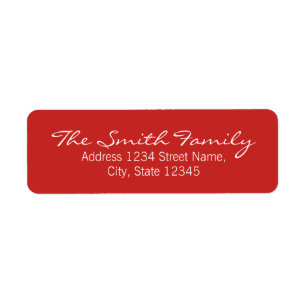 Red and White Modern Calligraphy Family Name