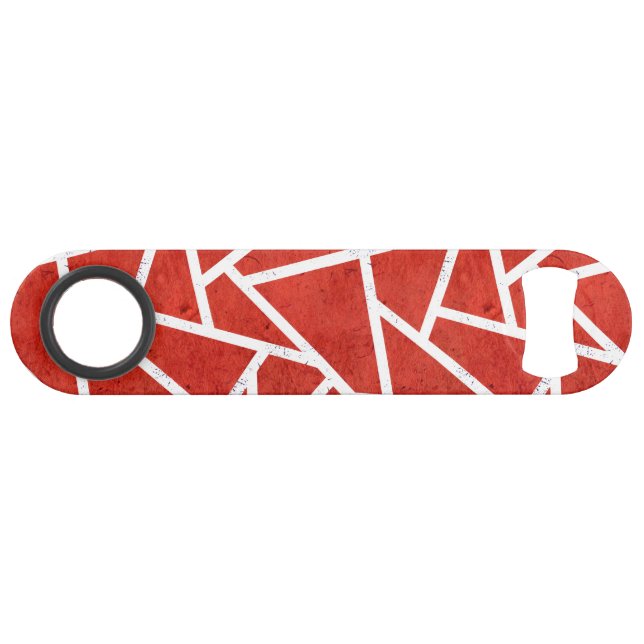 Red and white mosaic pattern bar key (Front (Horizontal))