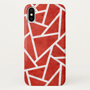 Red and white mosaic pattern Case-Mate iPhone case