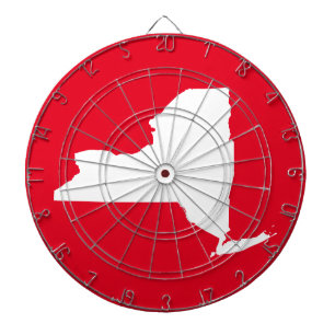 Red and White New York Dartboard