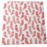 Red and White Nordic Christmas Stockings Tile<br><div class="desc">A pattern of red and white Christmas stockings,  perfect for the winter holidays with a cosy hygge Scandinavian feel.</div>