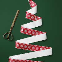 Red and White Nordic Snowflake Pattern