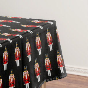 Red and White Nutcrackers Small Tablecloth
