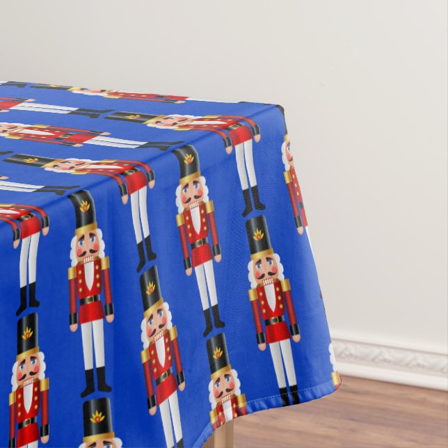 Red and White Nutcrackers Tablecloth (In Situ)