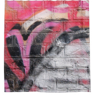 Red and white painted wall
