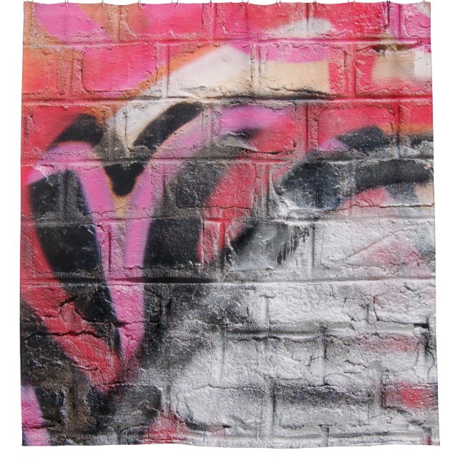 Red and white painted wall (Front)
