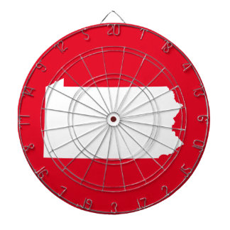 Red and White Pennsylvania Dartboard