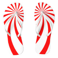 Red and White Peppermint Sunburst Pattern