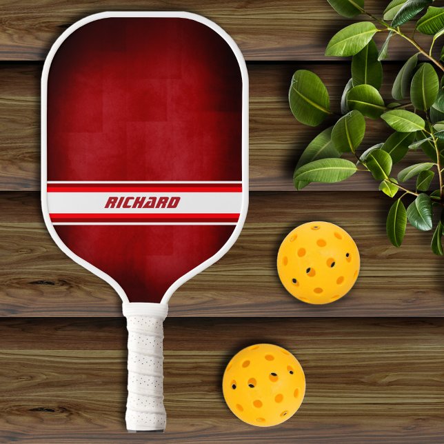 Red and White Personalized Pickleball Paddle (Creator Uploaded)