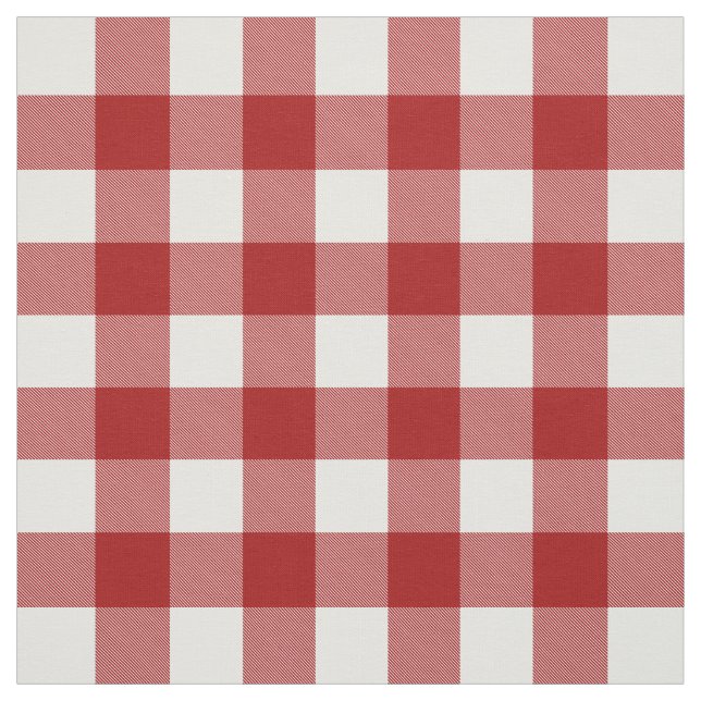 Red and White Picnic Plaid Colour Choice Fabric (Swatch)