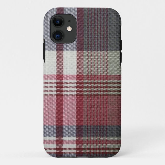 Red And white Plaid Case-Mate iPhone Case (Back)