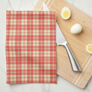 Red and White Plaid  Kitchen Towel