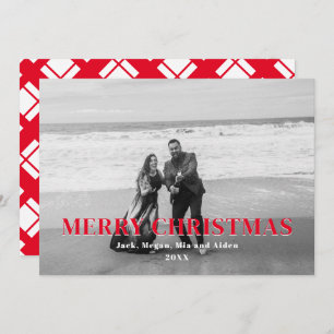 Red and White plaid Merry Christmas