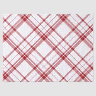Red And White Plaid Tissue Paper