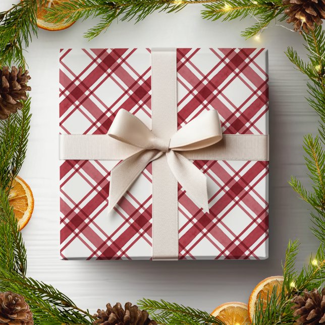 Red and White Plaid Wrapping Paper (Red and White Plaid Wrapping Paper
)