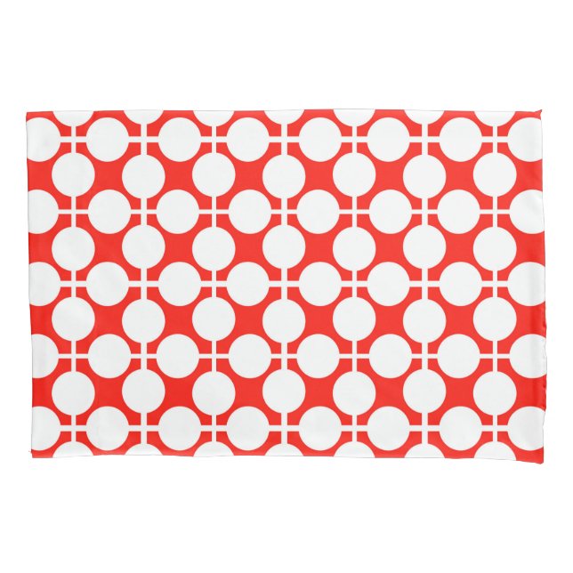 red and white polka dot and check pattern is fa pillowcase (Front)