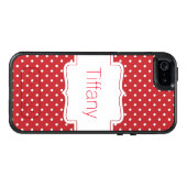 Red and White Polka Dot iPhone 5S Otterbox Case (Back Horizontal)