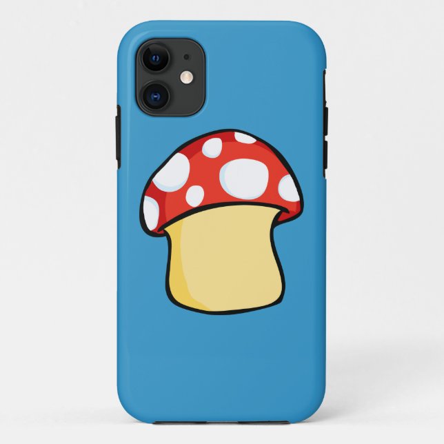 Red and White Polka Dot Mushroom Case-Mate iPhone Case (Back)