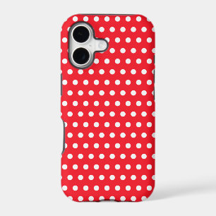 Red and White Polka Dot Pattern. Spotty.