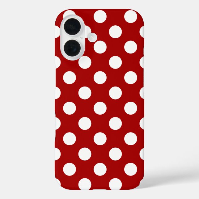 Red and white Polka Dot pattern, super sweet, mode Case-Mate iPhone Case (Back)
