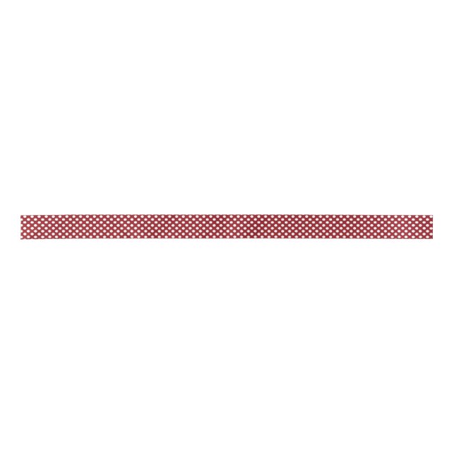 Red and White Polka Dot Ribbon Satin Ribbon (Front)