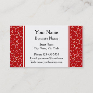 Red and White Polka Dots Business Card