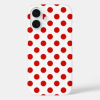 Red and white polka dots Case-Mate iPhone case