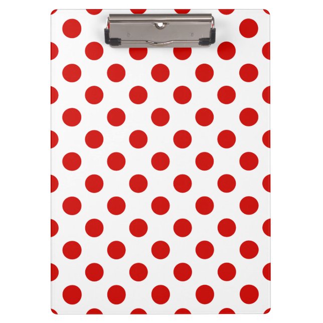 Red and white polka dots clipboard (Front)