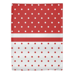 Red and White Polka Dots Duvet Cover