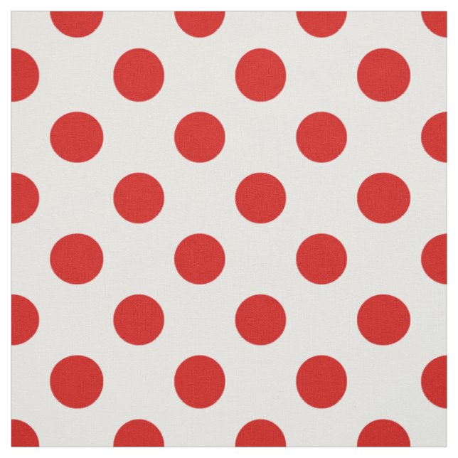 Red and white polka dots fabric (Swatch)