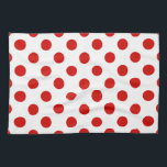 Red and white polka dots kitchen towel<br><div class="desc">Red and white polka dots</div>