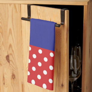 Red and White Polka Dots Kitchen Towel