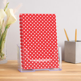 Red and white polka dots pattern print custom