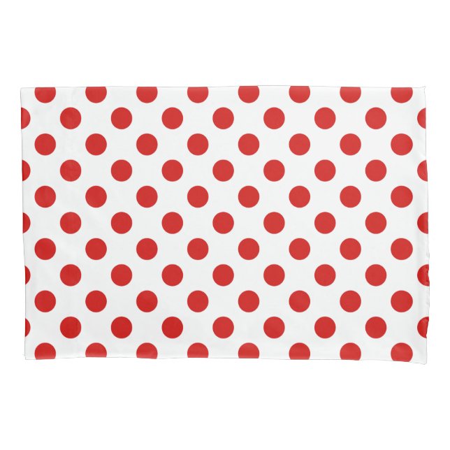 Red and white polka dots pillowcase (Front)