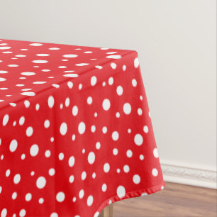 Red and White Polka Dots Tablecloth