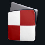Red and White Rectangles Laptop Sleeve<br><div class="desc">Two red rectangles and two white rectangles form a chequered pattern in this clean digital design. The white background is actually transparent, so you can change it if you like. Just click the "Customize it!" button, then select a “Printed Background Colour” in the sidebar. When you're done, click "Add to...</div>