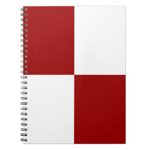 Red and White Rectangles Notebook