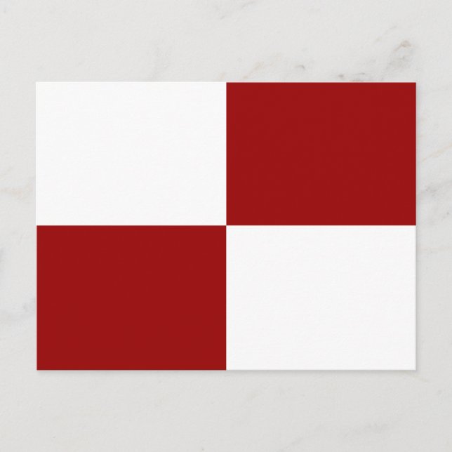 Red and White Rectangles Postcard (Front)