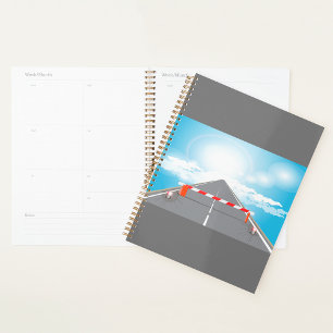 Red and White Road Barrier Blocked Access  Planner