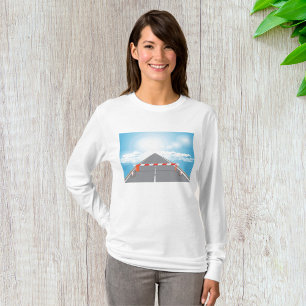 Red and White Road Barrier Blocked Access T-Shirt