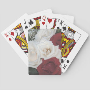 Red and White Roses Playing Cards