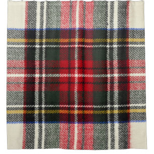 Red and white Scottish tartan plaid.