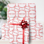 Red and White Secret Santa Gift Typography Festive Wrapping Paper<br><div class="desc">Red and White Secret Santa Gift Wrapping Paper - for your Secret Santa gifts</div>