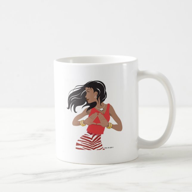 Red and white sisterhood sorority coffee mug (Right)