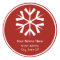Red and White Snowflake Address Label Sticker