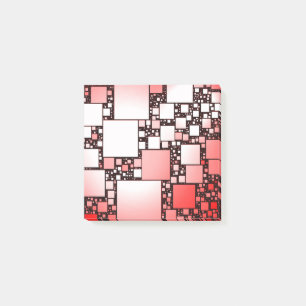 Red and White Square Dancing Post It Notes