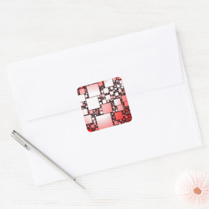 Red and White Square Dancing Sticker